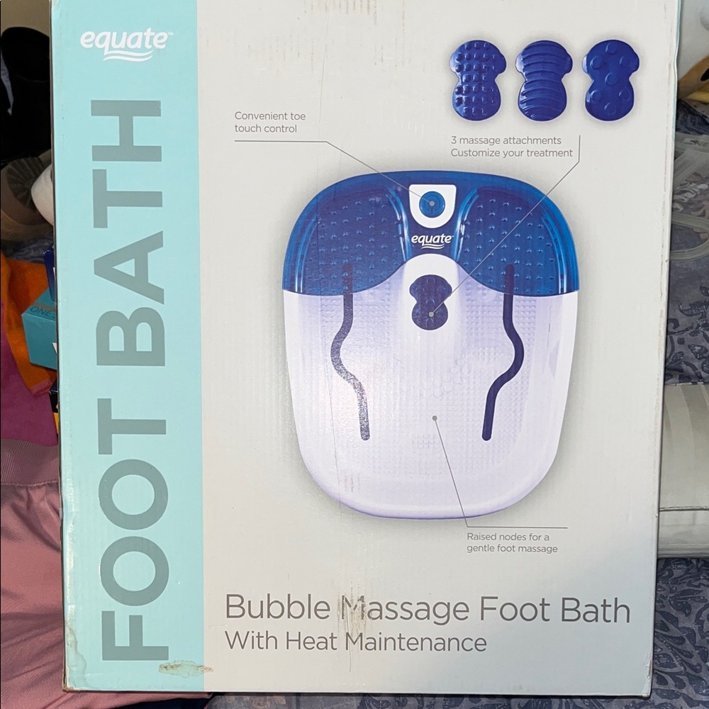 Equate Blue Bubble Massage Foot Bath